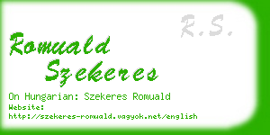 romuald szekeres business card